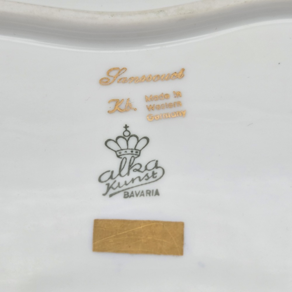Vintage Alka Kunst Moonrose Gold Gilded Small Platter Dish With Roses - Picture 7 of 10